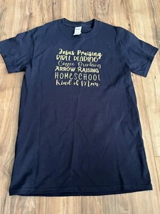 Camiseta Top Gildan Mujer Educación en el Hogar Cristiana Gráfica Cuello Redondo Pequeña - Imagen 1 de 2