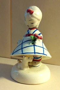 Vintage Mid-Century Ceramic Figurine ~ Asian Gir w/ a Scotty Dog Under her Dress - Picture 1 of 7
