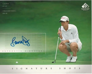UD SP 2004 FIRMA GOLF SIGNATURES SHOTS 8x10 automático LPGA - LAURA DIAZ - Imagen 1 de 2