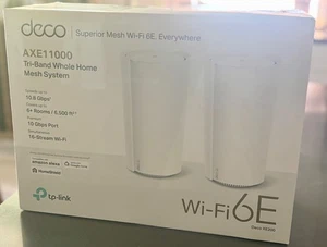 TP-Link Deco Mesh WiFi AXE11000 Deco XE200 2Pack White Refurbished?/NIB *READ* - Zdjęcie 1 z 1
