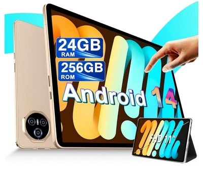 DGHRTI 11 inch Tablet Android 14, 24GB RAM, 256GB ROM, TF 1TB,  - Image 1 of 4
