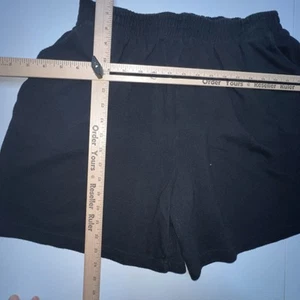 Dress Barn Shorts Womens XL Black Cotton Blend Elastic Waist Pull On Pockets - Picture 1 of 12