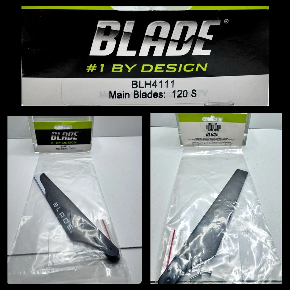 BLADE Main Blades 120 S #BLH4111 New in Package Replacement Helicopter Parts - Image 1 of 4