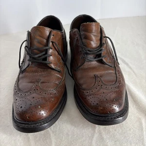 Zapato De Colección Florsheim The Worthmore Para Hombre Puntas de Ala Marrón Guijarro Talla 9D EE. UU. “Leer” - Imagen 1 de 8