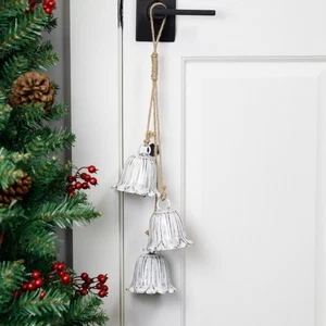 Northlight Fluted Bell Trio Christmas Decorations - 20" - White - Set of 2 - Picture 1 of 6