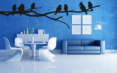 Pegatinas de Pared Vinilo Calcomanía Pájaros Rama Naturaleza Fauna Pared Decoración Mural (ig052) Foto 1 de 3