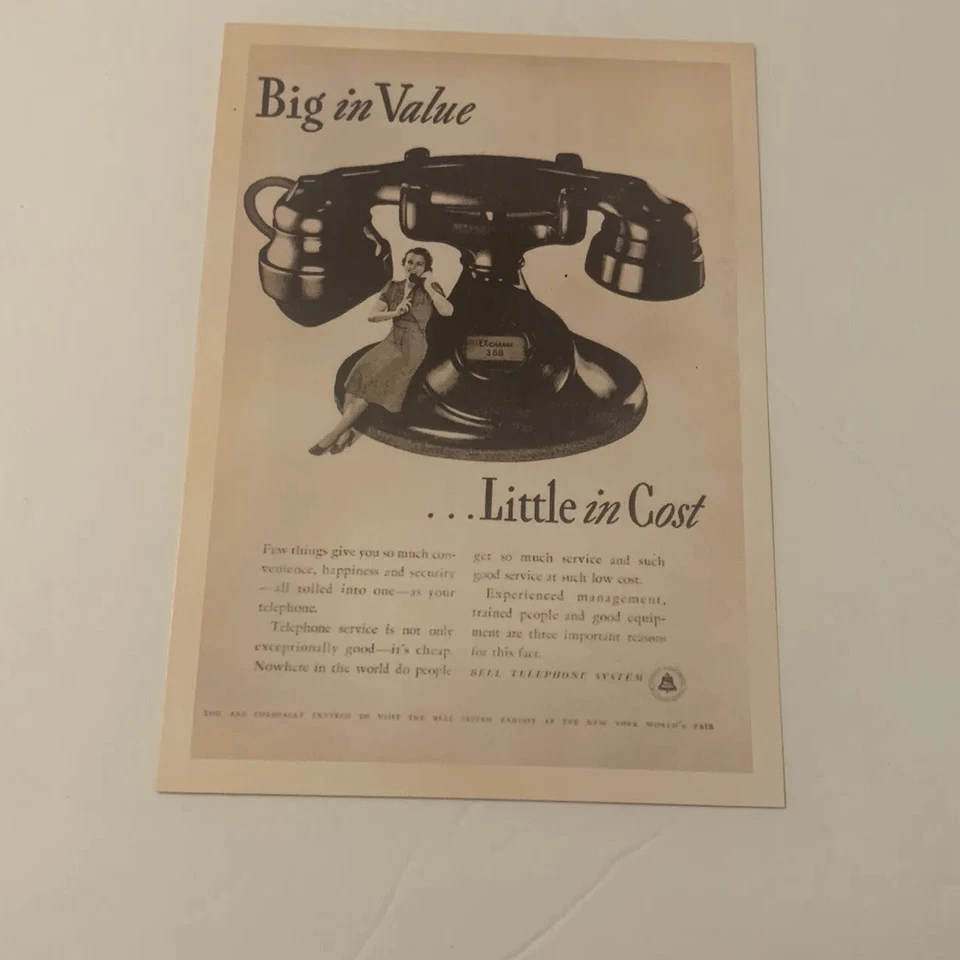 Vintage Reproduction 5.5” X 3.75” Bell Telephone Advertising Postcard Print - Image 1 of 4