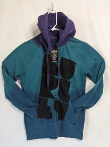 Hurley Full Zip Hoodie Women's Size Small Purple Green Ombre Sample Rare. - Picture 1 of 6