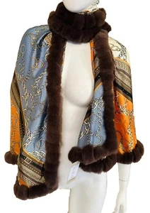 La Fiorentina faux fur shawl scarf NWT - Picture 1 of 15