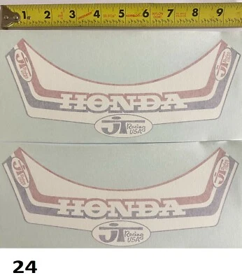2! JT Honda Visor Decal Vintage CR125M CR125R CR250M CR250R CR500R MX AHRMA CRF - Image 1 of 4