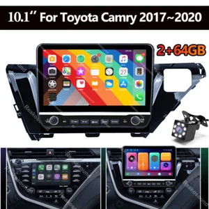 2+64G Apple Carplay 10.1'' Auto Car Stereo For Toyota Camry 2017~2020 Android 13 - Picture 1 of 14