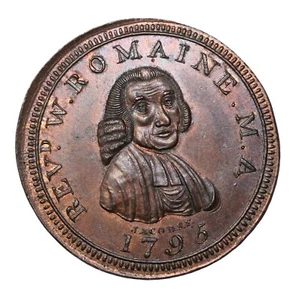 Great Britain 1795 Middlesex Skidmore's Romaine Halfpenny Conder Token D&H-1036 - Picture 1 of 2
