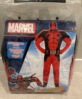 New Marvel Deadpool Muscle Suit Costume 2XL Size 48-52 5 Piece Cosplay Comic Con - Image 1 of 4