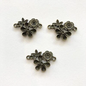 5X Eslabones de metal Antiguo Bronce 27x18 mm Conector floral Joyería Eslabones Hallazgos - Imagen 1 de 5