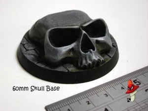 Ronda de resina base de cráneo de 60 mm, juegos de guerra, 40 k, ciencia ficción, fantasía AoS caos - Imagen 1 de 9