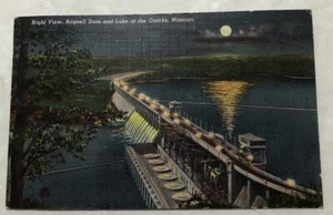 Night View, Bagnell Dam & Lake Of The Ozarks, Missouri. Postcard (A3) - Picture 1 of 2