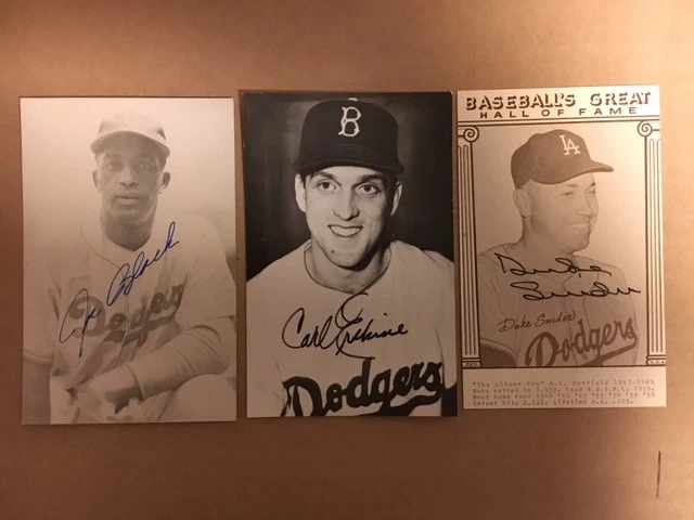 Duke Snider HOF Dodgers Signed Postcard 1950s JSA Precertified - Image 1 of 1