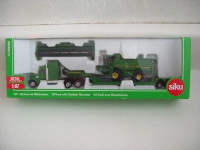 Siku John Deere Freightliner & Low Boy W/ Combine Harvester - Image 1 of 3