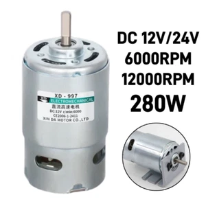 DC12V 24V 6000/12000RPM 280W High Speed Motor Reversible Adjustable Large Torque - Picture 1 of 15