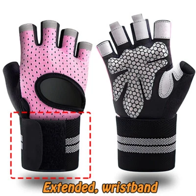 Guantes de gimnasio de levantamiento de pesas antideslizantes empuñaduras de entrenamiento guantes de entrenamiento para hombres mujeres Foto 1 de 4