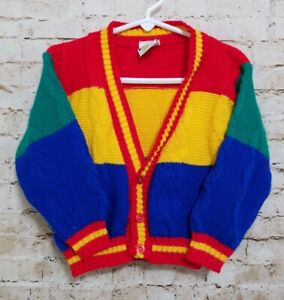 Boys 3T 4T 1980\u2019s Color Striped Sweater