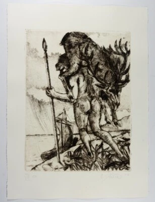 Ernst Marow: Radierung »Odyssee« handsigniert-e.a. Ex.- von 2007 - Bild 1 von 2