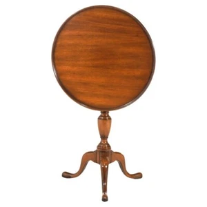 Kittinger Williamsburg Queen Anne Style Mahogany Tilt Top Candle Stand 20thC - Picture 1 of 8