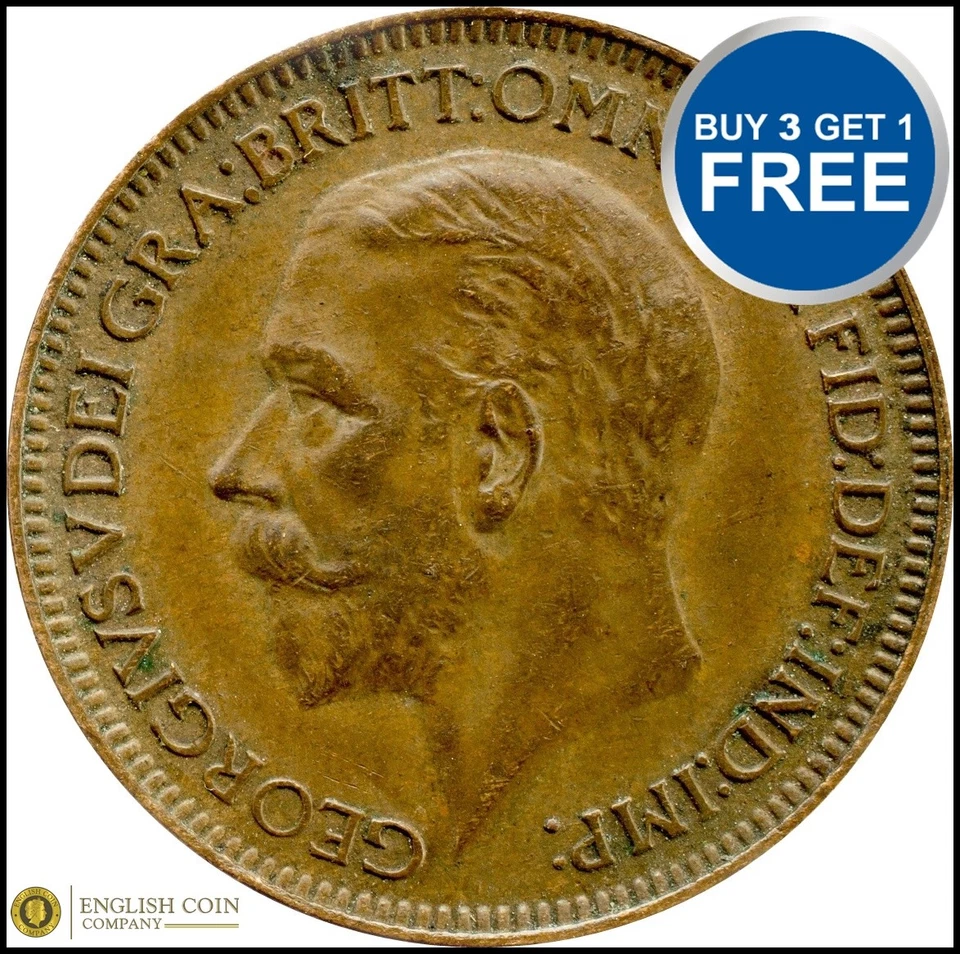 FARTHING CHOICE OF YEAR / DATE 1911 TO 1936 GEORGE V  - Image 1 of 1