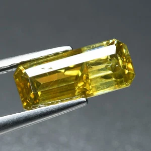 1,45 ct wunderbarer Octagan-Schliff 9,7 x 4,2 mm 100 % natürlicher grüner Spanien-Sphalerit - Bild 1 von 5