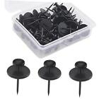 50 PCS Double Headed Picture Hangers Nails Small Head Hanging Nails Black