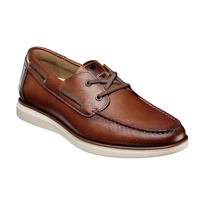 Para Hombres Florsheim Tropics Elástico Encaje Sin usar, Puntera Barco - Cuero Coñac, Talla 7.5 EE. UU. Foto 1 de 4