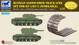 Bronco Model kit 1/35 Russian 650mm OMSH Workable Track Link set for KV-1/KV-2 - Picture 1 of 1