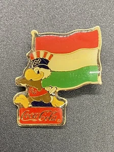 1984 LA Olympics Coca Cola International Flag Series Pin - HUNGARY - Picture 1 of 2