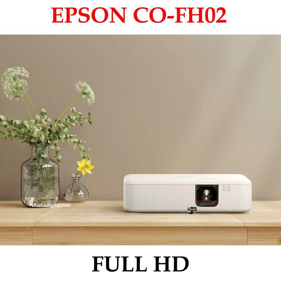 EPSON Smart Full HD Projector CO-FH02 Android TV 3000 Lumens Screen Size 26~391" - Image 1 of 1