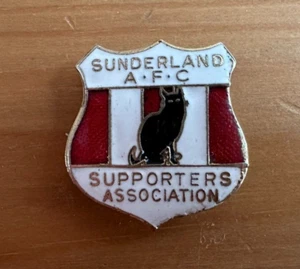 VINTAGE SUNDERLAND A.F.C. SUPPORTERS ASSOCIATION ENAMEL PIN BADGE - Picture 1 of 2