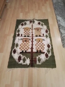 Hand-Web-Teppich SCHURWOLLE 107 x 77cm - Bild 1 von 6