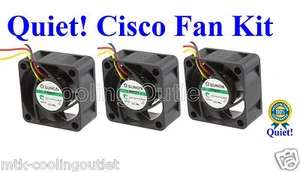 Super Quiet Cisco SF300-48P FAN KIT, 3x new Sunon MagLev fans12~18dBA Noise - Picture 1 of 5