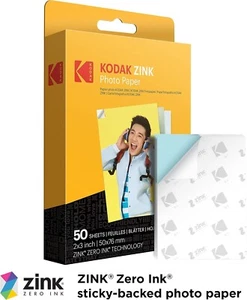 Fotopapier Kodak Zink 2X3 Fotopapier 50 Blatt komp. Smile, Step, Printomatic - Bild 1 von 5