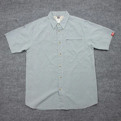 Camisa The North Face Para Hombre Cuadros Medianos Manga Corta Con Botones Senderismo Gris Foto 1 de 4