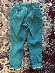 Mini Boden Hose Mädchen Cord Pull On Herz aufgesetzte Taschen Streifen gefüttert 7-8y - Bild 1 von 3