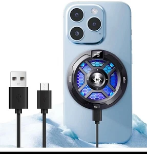 Cooling Fan For iPhone iOS/Android Magnetic Cooler HeatSink Portable - Imagen 1 de 9