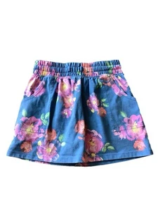 Carter’s Skort Skirt Size 8A Youth Girls Flowers Blue Pink VGUC Comfort Pockets - Picture 1 of 10