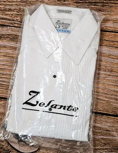 ZeSante L3 camicia abito formale uomo 16-16,5 32/33 server festa matrimonio bianca nuova senza etichette - Foto 1 di 3
