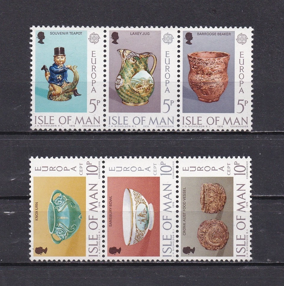 Isle of Man  86-91 MNH, Ceramics, 1976 - Image 1 of 1