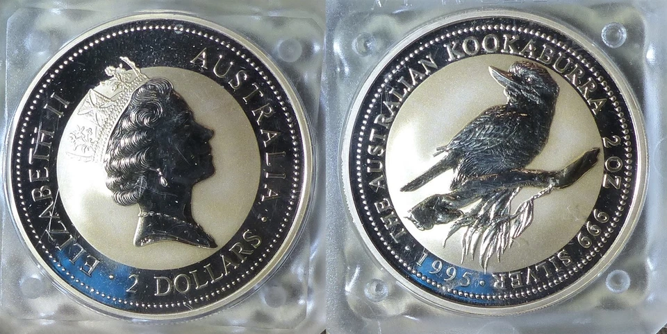 Australia:1995 2 Dollars Kookaburra Proof #261 Silver 2 oz In Capsule IRTM2688 - Image 1 of 1