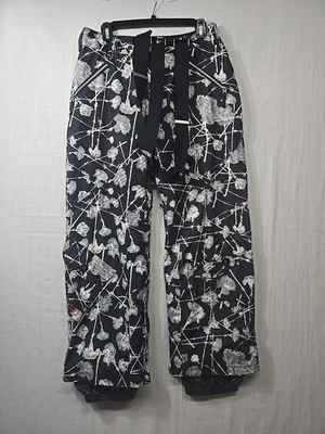 Pantalones de esquí Burton para mujer pequeños colgantes de snowboard floral con tirantes Dryride Foto 1 de 4