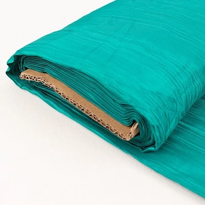 54 «x 10 ярдов ПАВЛИНИЙ БИРЮЗОВЫЙ аккордеон гофрированная тафта ткани болт вечеринки - Изображение 1 из 4