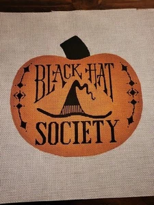 Black Hat Society Needlepoint Canvas By Heidi Stanley Designs - Picture 1 of 3
