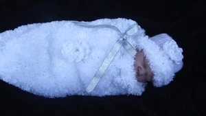 KNITTING PATTERN FOR CHUNKY COCOON / HAT SIZE 20 /24 IN REBORN OR BABY - Picture 1 of 4