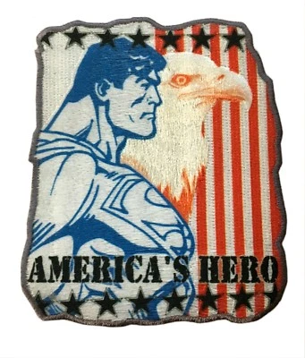 SUPERHERO SUPERMAN BATMAN WONDER WOMAN CAPTAIN AMERICA EMBROIDERED IRON ON PATCH - Image 1 of 4